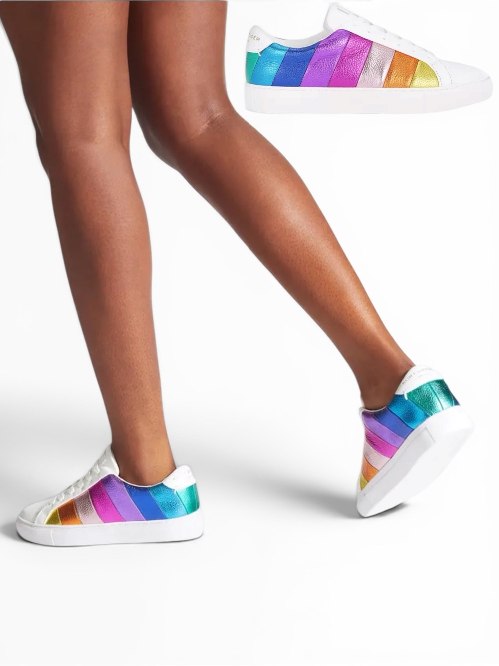 Kurt Geiger London LANE STRIPE SNEAKERS🌈
